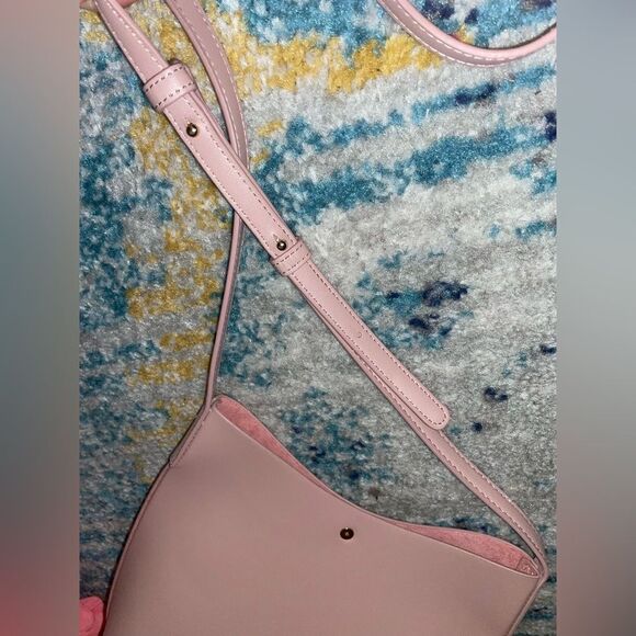 Samara Vegan Leather “Peony” Shoulder Bag Blush - Picture 7 of 7